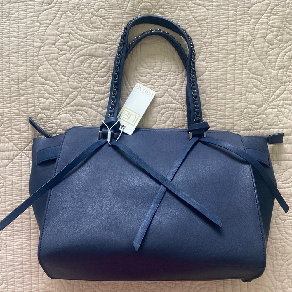 New Navy Vegan Leather Handbag